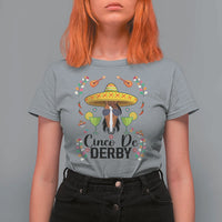 Cinco De Derby Funny Horse Racing Fiesta T Shirt For Women Mexican Sombrero and Margarita Horse Lover