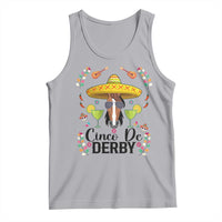 Cinco De Derby Funny Horse Racing Fiesta Tank Top Mexican Sombrero and Margarita Horse Lover