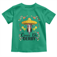 Cinco De Derby Funny Horse Racing Fiesta Toddler T Shirt Mexican Sombrero and Margarita Horse Lover