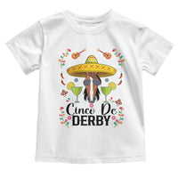 Cinco De Derby Funny Horse Racing Fiesta Toddler T Shirt Mexican Sombrero and Margarita Horse Lover
