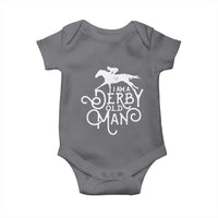 I Am A Derby Old Man Vintage Distressed Graphic Baby Onesie Classic Horse Racing Enthusiast Father’s Day Gift