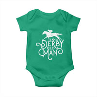 I Am A Derby Old Man Vintage Distressed Graphic Baby Onesie Classic Horse Racing Enthusiast Father’s Day Gift