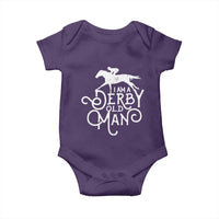 I Am A Derby Old Man Vintage Distressed Graphic Baby Onesie Classic Horse Racing Enthusiast Father’s Day Gift