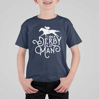 I Am A Derby Old Man Vintage Distressed Graphic T Shirt For Kid Classic Horse Racing Enthusiast Father’s Day Gift