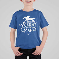 I Am A Derby Old Man Vintage Distressed Graphic T Shirt For Kid Classic Horse Racing Enthusiast Father’s Day Gift
