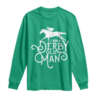 I Am A Derby Old Man Vintage Distressed Graphic Long Sleeve Shirt Classic Horse Racing Enthusiast Father’s Day Gift