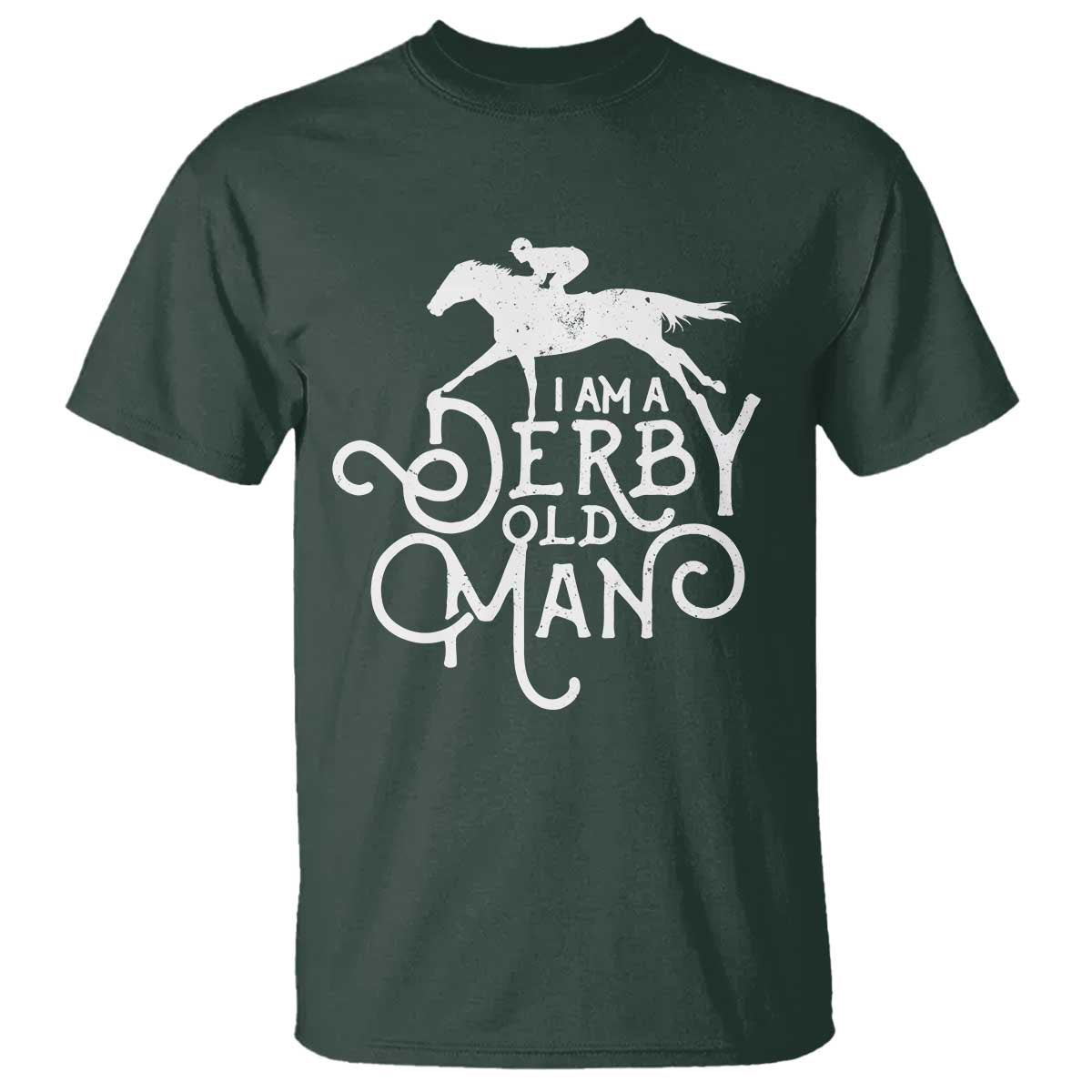 I Am A Derby Old Man Vintage Distressed Graphic T Shirt Classic Horse Racing Enthusiast Father’s Day Gift