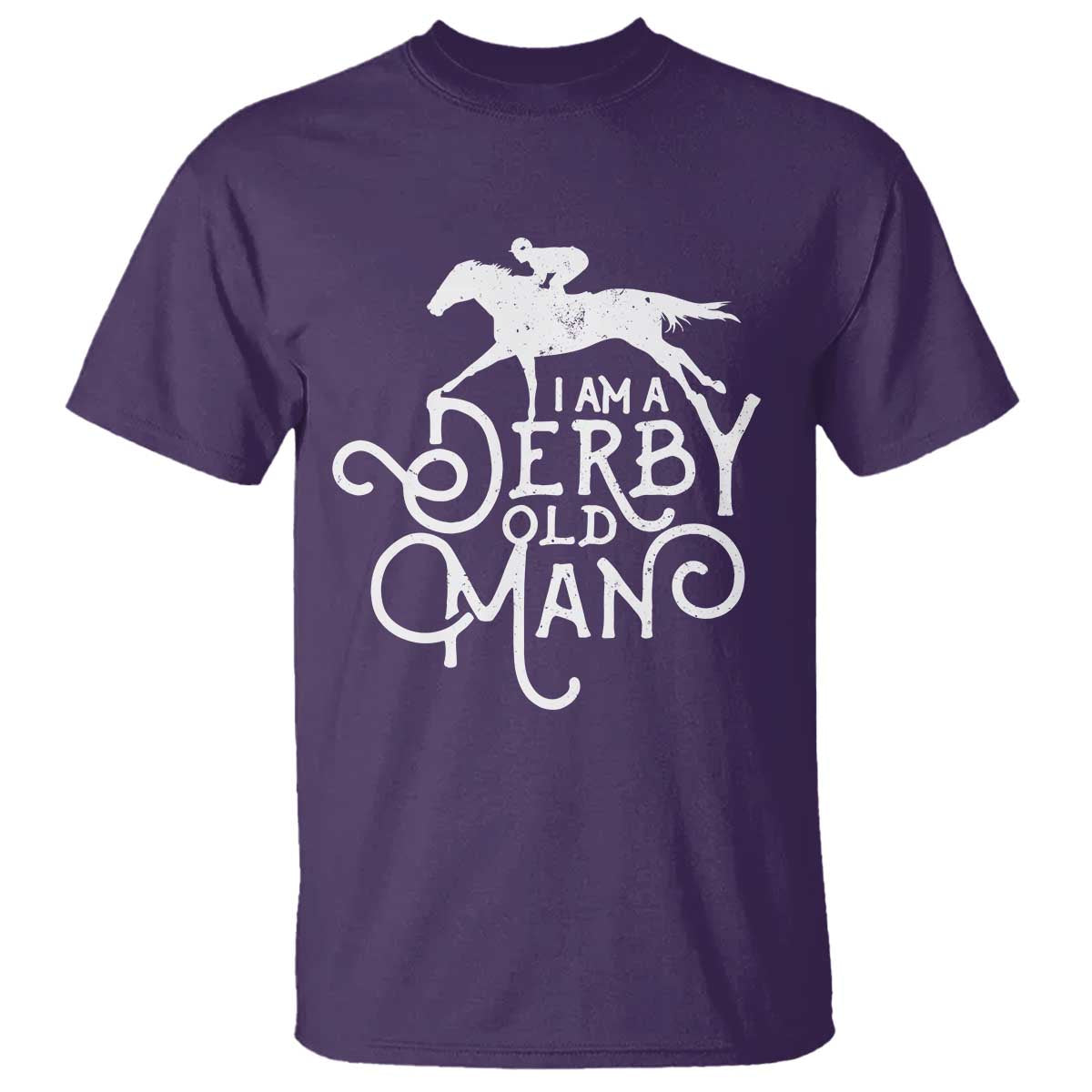 I Am A Derby Old Man Vintage Distressed Graphic T Shirt Classic Horse Racing Enthusiast Father’s Day Gift
