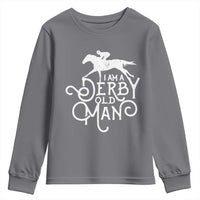 I Am A Derby Old Man Vintage Distressed Graphic Youth Sweatshirt Classic Horse Racing Enthusiast Father’s Day Gift