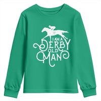 I Am A Derby Old Man Vintage Distressed Graphic Youth Sweatshirt Classic Horse Racing Enthusiast Father’s Day Gift