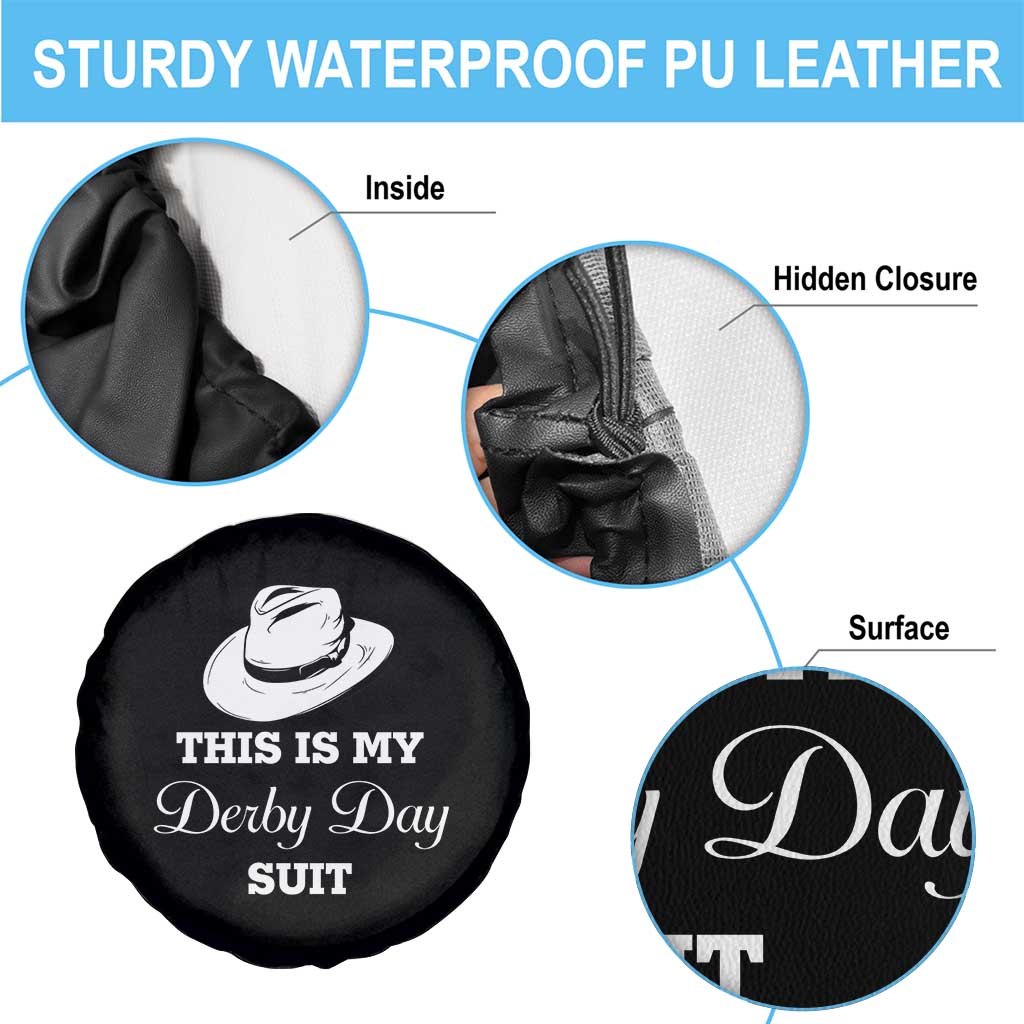This Is My Derby Day Suit Fedora Hat Graphic Spare Tire Cover Funny Sarcastic Horse Racing Fan Part
