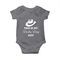 This Is My Derby Day Suit Fedora Hat Graphic Baby Onesie Funny Sarcastic Horse Racing Fan Part