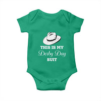This Is My Derby Day Suit Fedora Hat Graphic Baby Onesie Funny Sarcastic Horse Racing Fan Part