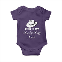 This Is My Derby Day Suit Fedora Hat Graphic Baby Onesie Funny Sarcastic Horse Racing Fan Part