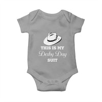 This Is My Derby Day Suit Fedora Hat Graphic Baby Onesie Funny Sarcastic Horse Racing Fan Part