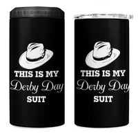 This Is My Derby Day Suit Fedora Hat Graphic 4 in 1 Can Cooler Tumbler Funny Sarcastic Horse Racing Fan Part