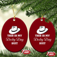 This Is My Derby Day Suit Fedora Hat Graphic Ceramic Ornament Funny Sarcastic Horse Racing Fan Part