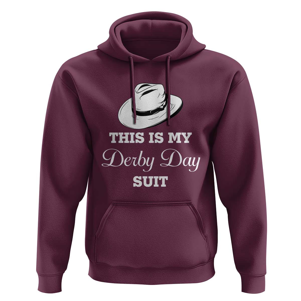 This Is My Derby Day Suit Fedora Hat Graphic Hoodie Funny Sarcastic Horse Racing Fan Part