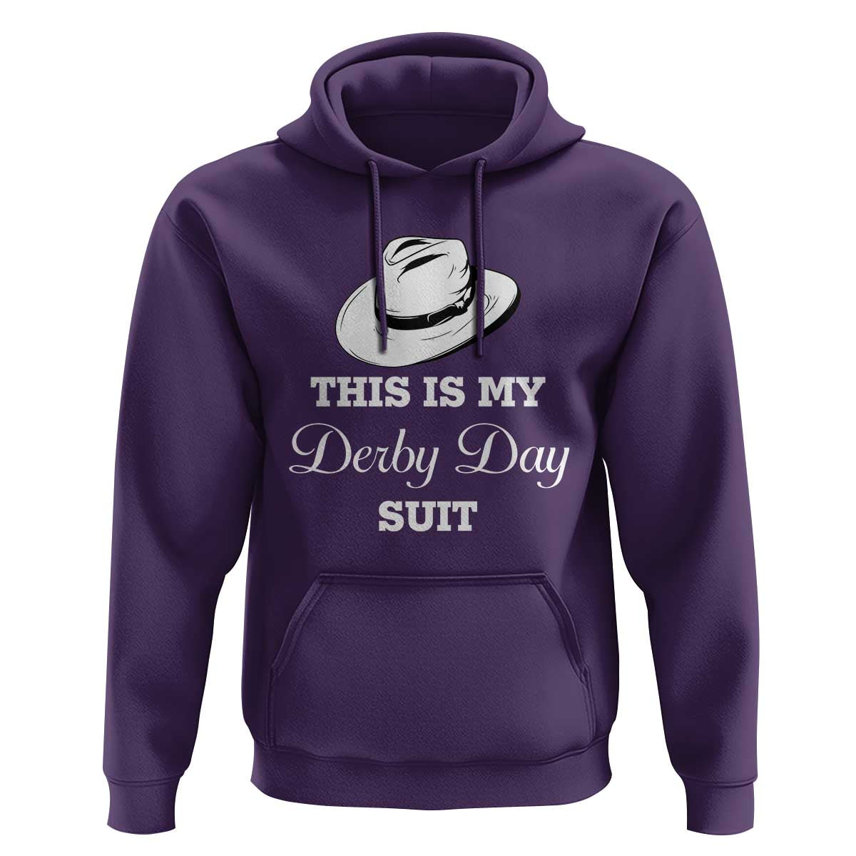 This Is My Derby Day Suit Fedora Hat Graphic Hoodie Funny Sarcastic Horse Racing Fan Part