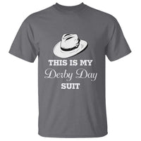 This Is My Derby Day Suit Fedora Hat Graphic T Shirt Funny Sarcastic Horse Racing Fan Part