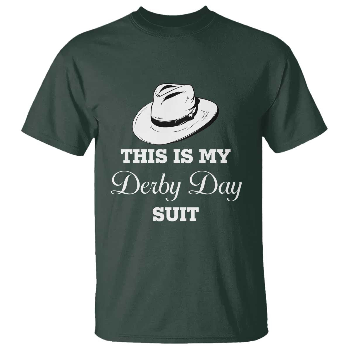 This Is My Derby Day Suit Fedora Hat Graphic T Shirt Funny Sarcastic Horse Racing Fan Part