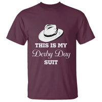 This Is My Derby Day Suit Fedora Hat Graphic T Shirt Funny Sarcastic Horse Racing Fan Part