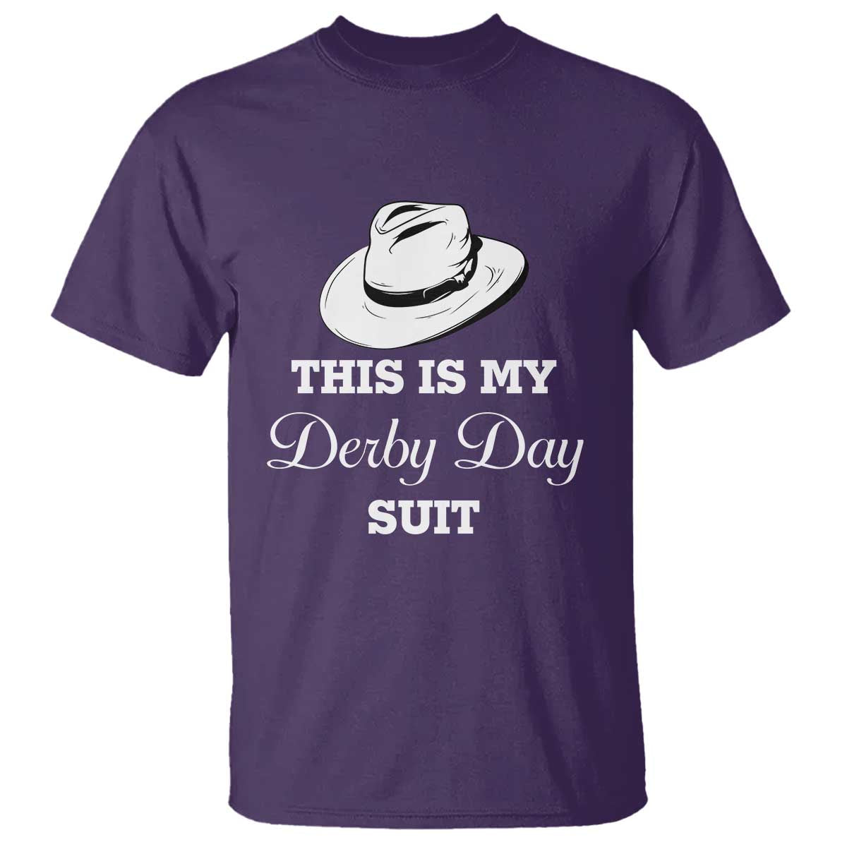 This Is My Derby Day Suit Fedora Hat Graphic T Shirt Funny Sarcastic Horse Racing Fan Part