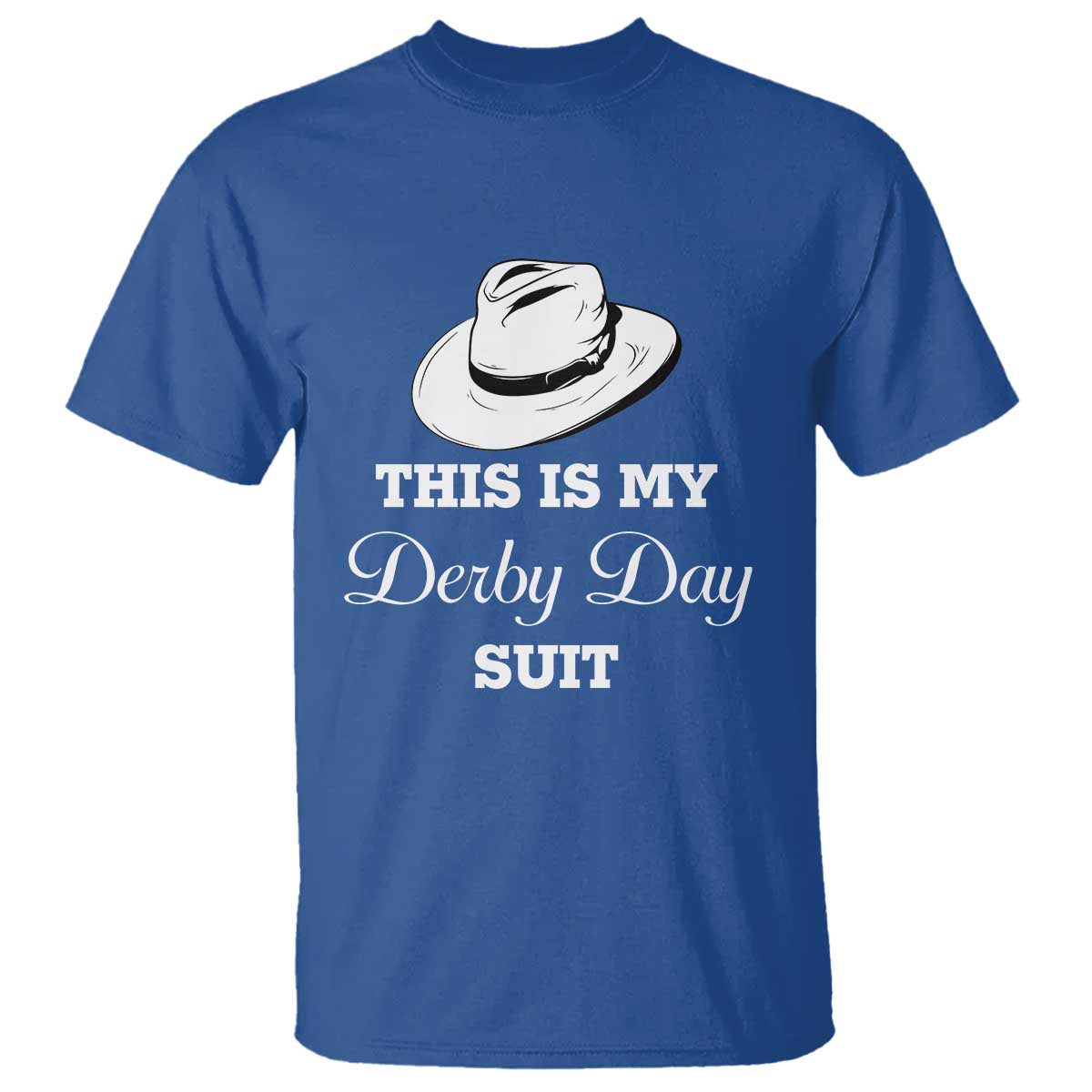 This Is My Derby Day Suit Fedora Hat Graphic T Shirt Funny Sarcastic Horse Racing Fan Part