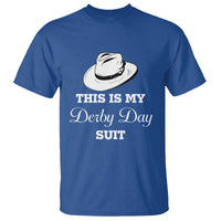 This Is My Derby Day Suit Fedora Hat Graphic T Shirt Funny Sarcastic Horse Racing Fan Part