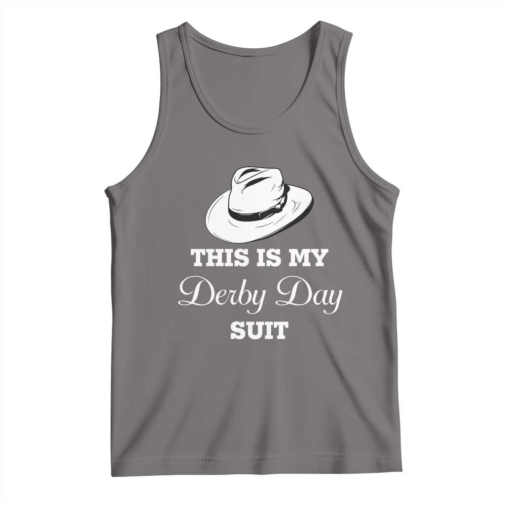 This Is My Derby Day Suit Fedora Hat Graphic Tank Top Funny Sarcastic Horse Racing Fan Part