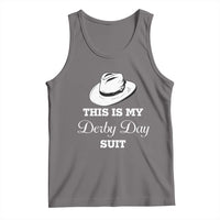 This Is My Derby Day Suit Fedora Hat Graphic Tank Top Funny Sarcastic Horse Racing Fan Part