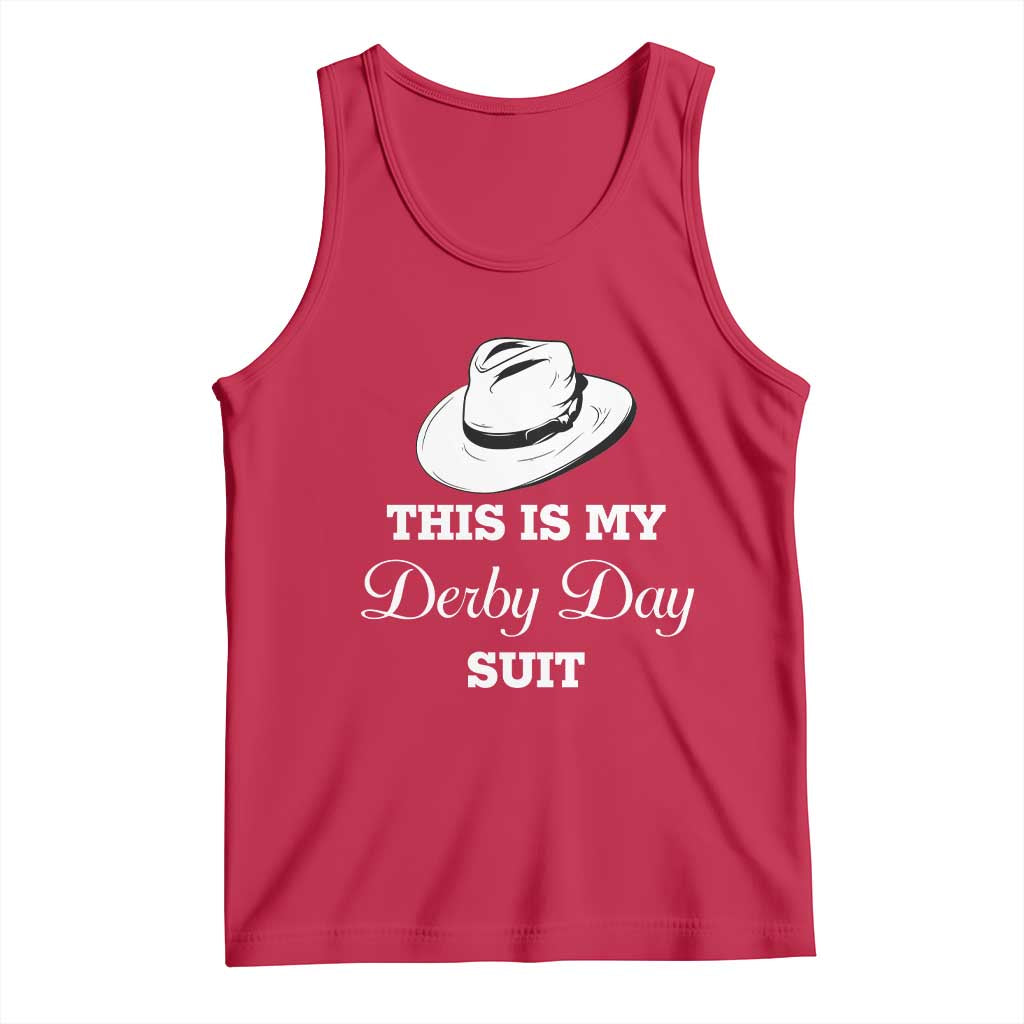 This Is My Derby Day Suit Fedora Hat Graphic Tank Top Funny Sarcastic Horse Racing Fan Part