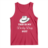 This Is My Derby Day Suit Fedora Hat Graphic Tank Top Funny Sarcastic Horse Racing Fan Part