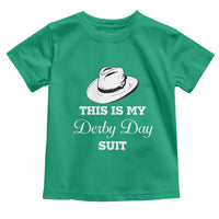This Is My Derby Day Suit Fedora Hat Graphic Toddler T Shirt Funny Sarcastic Horse Racing Fan Part