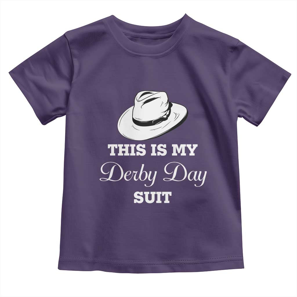 This Is My Derby Day Suit Fedora Hat Graphic Toddler T Shirt Funny Sarcastic Horse Racing Fan Part