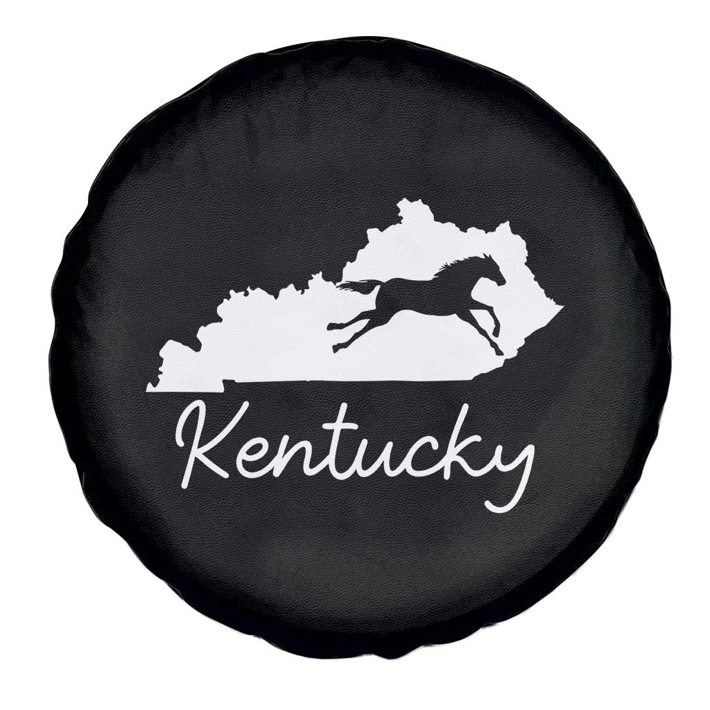Kentucky State Map with Racing Horse Spare Tire Cover Bluegrass State Pride Equestrian