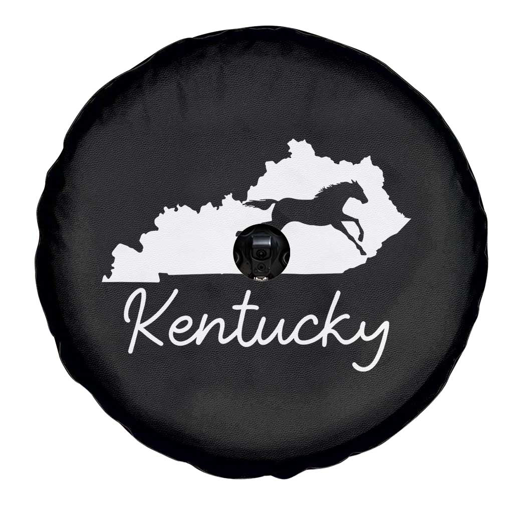 Kentucky State Map with Racing Horse Spare Tire Cover Bluegrass State Pride Equestrian