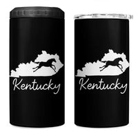 Kentucky State Map with Racing Horse 4 in 1 Can Cooler Tumbler Bluegrass State Pride Equestrian