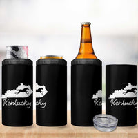 Kentucky State Map with Racing Horse 4 in 1 Can Cooler Tumbler Bluegrass State Pride Equestrian