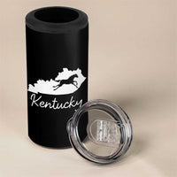 Kentucky State Map with Racing Horse 4 in 1 Can Cooler Tumbler Bluegrass State Pride Equestrian