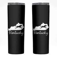 Kentucky State Map with Racing Horse Skinny Tumbler Bluegrass State Pride Equestrian