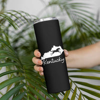 Kentucky State Map with Racing Horse Skinny Tumbler Bluegrass State Pride Equestrian