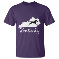 Kentucky State Map with Racing Horse T Shirt Bluegrass State Pride Equestrian