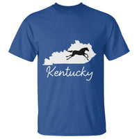 Kentucky State Map with Racing Horse T Shirt Bluegrass State Pride Equestrian