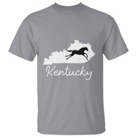 Kentucky State Map with Racing Horse T Shirt Bluegrass State Pride Equestrian