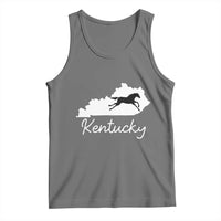 Kentucky State Map with Racing Horse Tank Top Bluegrass State Pride Equestrian