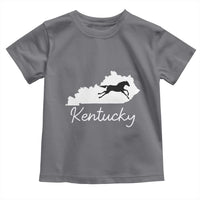 Kentucky State Map with Racing Horse Toddler T Shirt Bluegrass State Pride Equestrian
