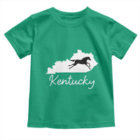 Kentucky State Map with Racing Horse Toddler T Shirt Bluegrass State Pride Equestrian