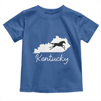 Kentucky State Map with Racing Horse Toddler T Shirt Bluegrass State Pride Equestrian