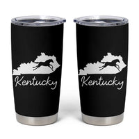 Kentucky State Map with Racing Horse Tumbler Cup Bluegrass State Pride Equestrian
